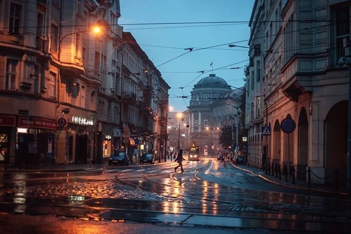 46/365 Wet Reflections Poznan, Poland Fredry/Autumn