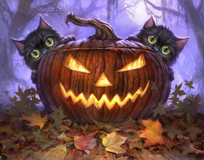 beginner easy halloween paintings & paint by numbers #painting