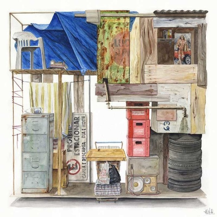 Organized Trash: Watercolor Paintings by Alvaro Naddeo