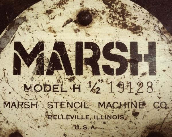 MARSH Stencil Machine #lettering #logo #stencil #vintage #type
