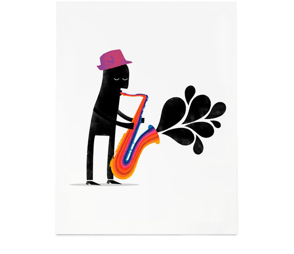 Brian Gossett #cartoon #illustration #tear #sax