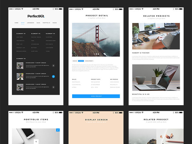 PerfectKit : Free Desktop and Mobile UI Kit