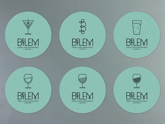 Art of the Menu: Betlem #coasters #design #graphic #hospitality #logo #typography