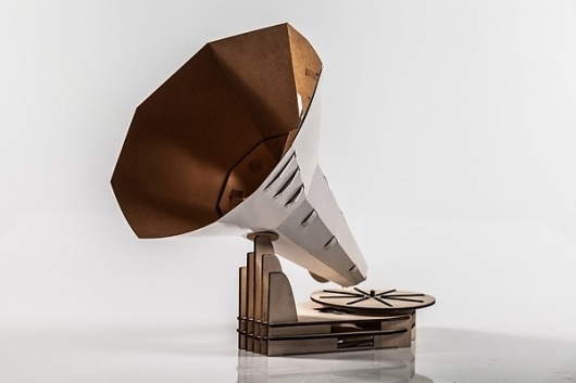 Jónófón on the Behance Network #helgi #design #retro #scandinavia #product #iceland #jn #paper #gramophone