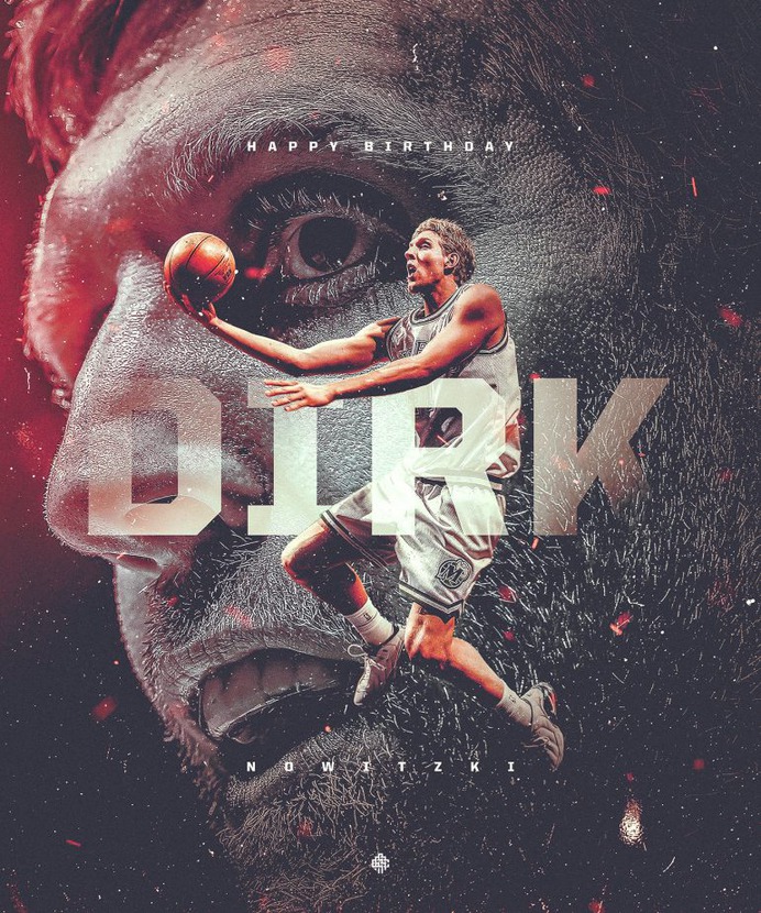 NBA Art | Birthday Graphic for Dirk Nowitzki