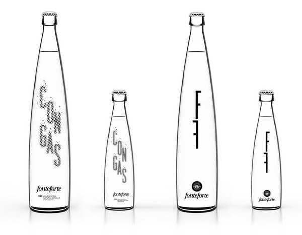 Fonteforte / Lanjaron (Packaging, Identity) by Lo Siento Studio, Barcelona #white #bottle #black #and #package #typography