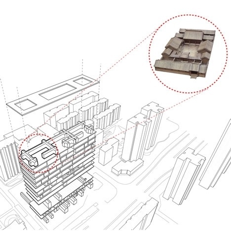 Dezeen » Blog Archive » Shelf Hotel by 3Gatti Architecture Studio #architecture