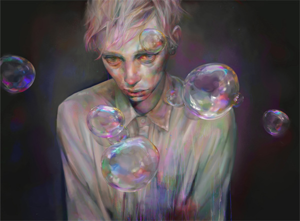 http://xhxix.tumblr.com/ #bubbles #illustration #painting