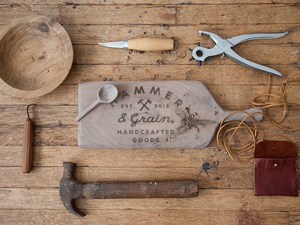 Hammer & Grain #logo #organized #branding