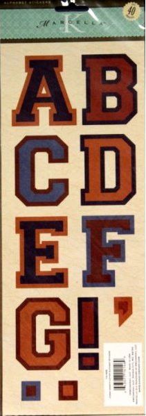 K & Company Marcella K. Jumbo Varsity Letter Alphabet Stickers