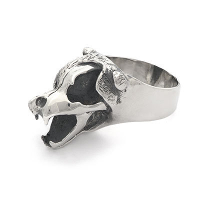 Bear Ring | Captve Jewellery #carving #sculpture #silver #hand #carved #jewellery #925 #jewelry #sterling #bear #skull #ring