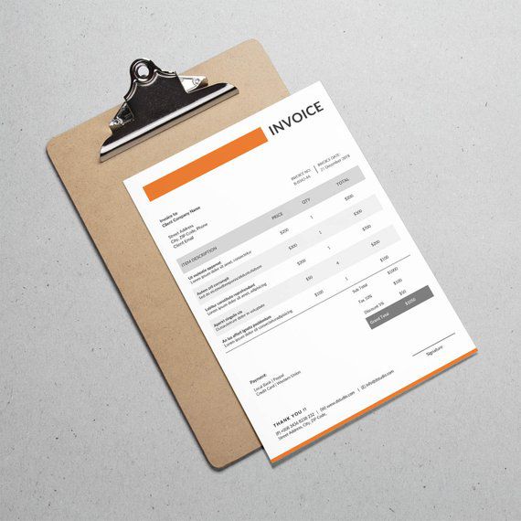 Modern Invoice Template Freelancer Invoice Photographer | Etsy