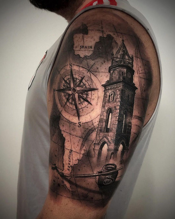 compass tattoo