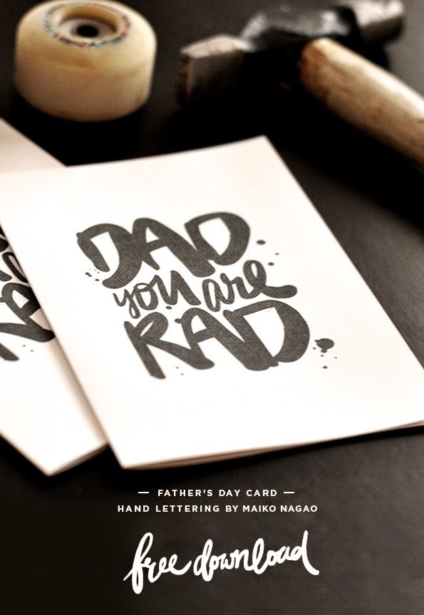 Maiko Nagao: DAD you are RAD Father's day card #lettering #father #day #hand #typography