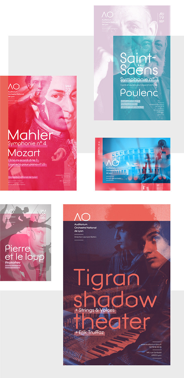 Auditorium Orchestre National de Lyon - Poster design on Behance #overlay #multiply #transparency