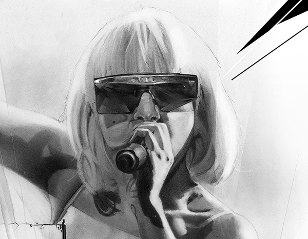 ICONIC #white #icon #& #drawing #charcoal #black #people #iconic #illustration #art #great #pencil #fine