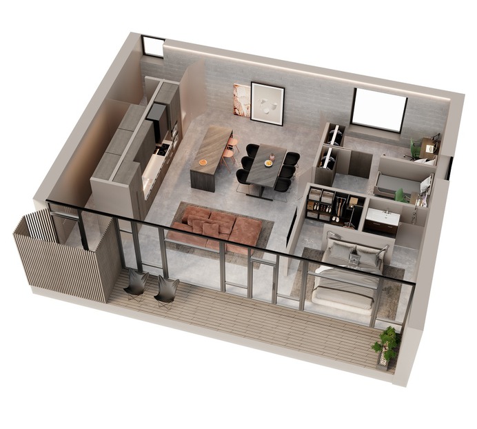 3d floor plan - dizonaurai