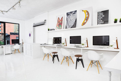 White Office #interior #office #white #chairs
