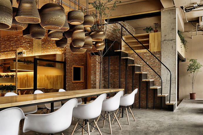 chairs, interior, design, lights, space