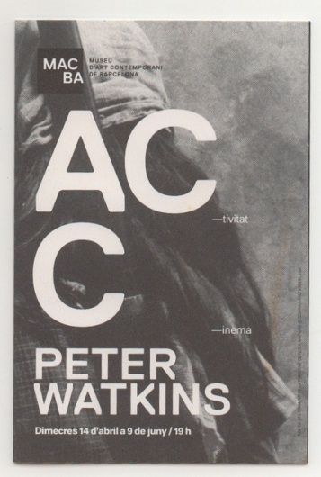 macba. peter watkins program. - Image Board: snsouthwick #photography #typography