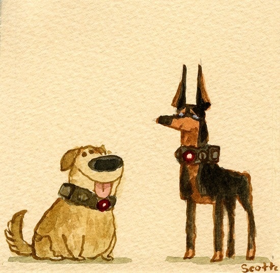 "Squirrel! DOG WEEK: Day 5 #scott #illustration #c