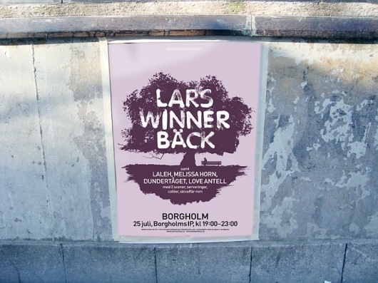 HFDP - LW sommarturné 2010 #letters #tree #handmade #poster #tour