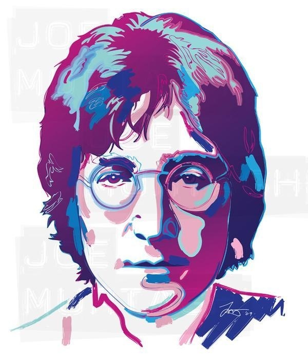 Joe Murtagh Vector Illustrations - John Lennon #graphics #vector #illustrations #lennon