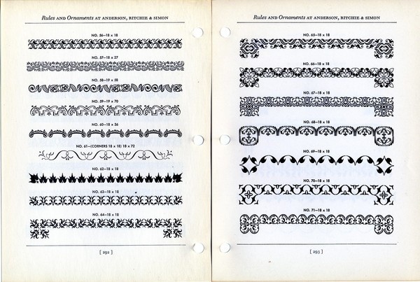 Ornamental borders type specimen #type #specimen #typography
