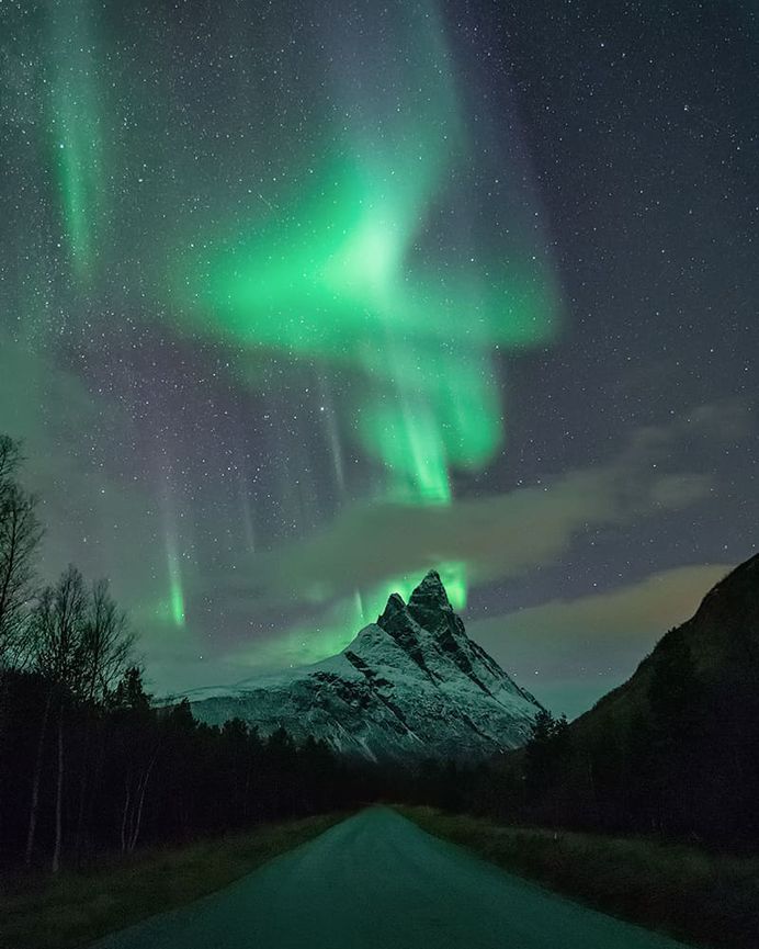 Northern Lights Dancing Above Northern Norway by Ole Salomonsen