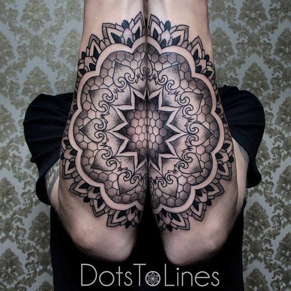 mandala forearm tattoo