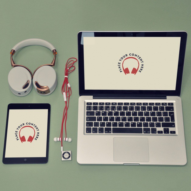 Laptop and tablet mock up template Free Psd. See more inspiration related to Mockup, Template, Laptop, Presentation, Mock up, Tablet, Headphones, Mockups, Device, Up, Devices, Editable, Realistic, Custom, Mock ups, Mock, Customize, Ups and Customizable on Freepik.