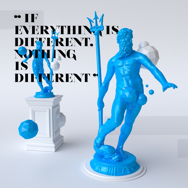 Classic Reborn by molistudio on Behance #typography #3d #interior #classic #minimal #colorful