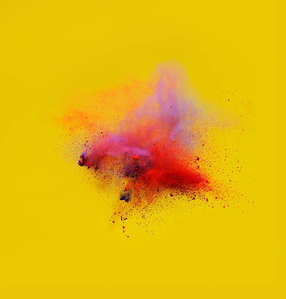 explosion of colored powder