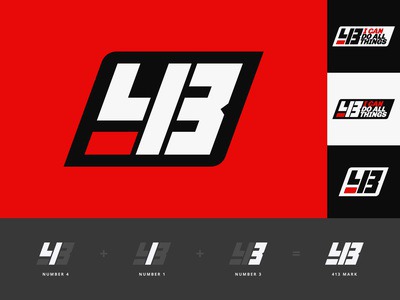 Bold Ultra-Modern 413 Logo Mark Design modern logo logo logo mark logo design branding brand design brand identity numbers badge clothing brand minimal logo designer vector clean identity