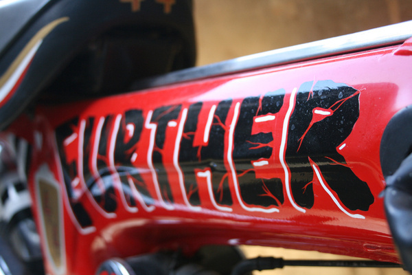 Ornamental Conifer #lettering #sign #ornamental #painting #conifer #hand #motorcycle