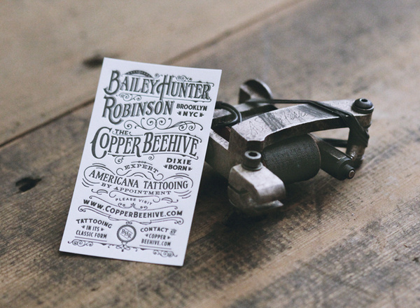 Expert Americana Tattooing | Two Arms Inc. #card #typography