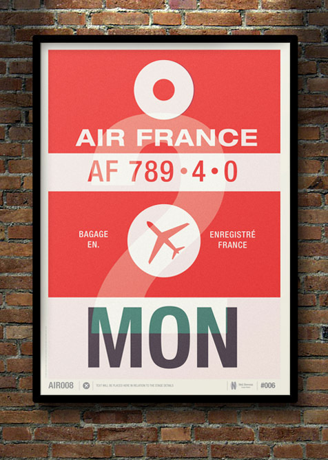 Flight Tag Prints #flight #tag #poster #typography