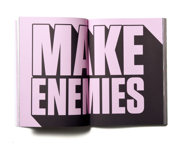 Make Enemies & Gain Fans xe2x80x93 Book on Behance #enemies #make #book #cover #snask #gold #foil