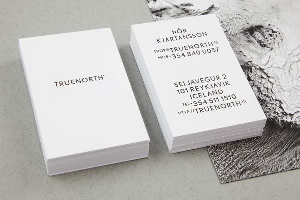Truenorth / Icelandic Film Production on Behance #white #business #branding #card #black #and #typography