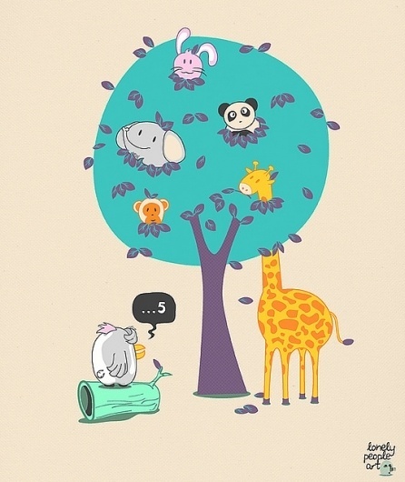 11th May 2011 : Hide and Seek | Flickr - Photo Sharing! #art #drawing #giraffe #lonelypeopleart #hideseek
