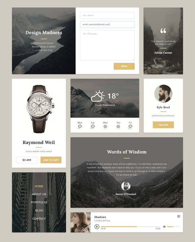 Rusty UI Kit PSD