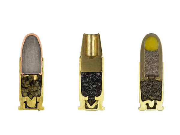 sabine pearlman photography cross sections of ammunition designboom #gunfire #cross #gun #gunpowder #pearlman #photography #section #bullet #sabine