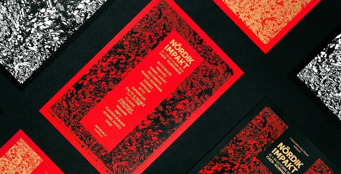nordik impakt culture festival red gold golden poster print form abtract murmure design inspiration designblog mindsparklemag www.mindsparkl