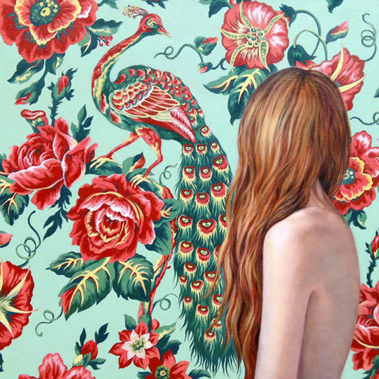 Ballad Of — Article #girl #rose #painting #peacock #wallpaper