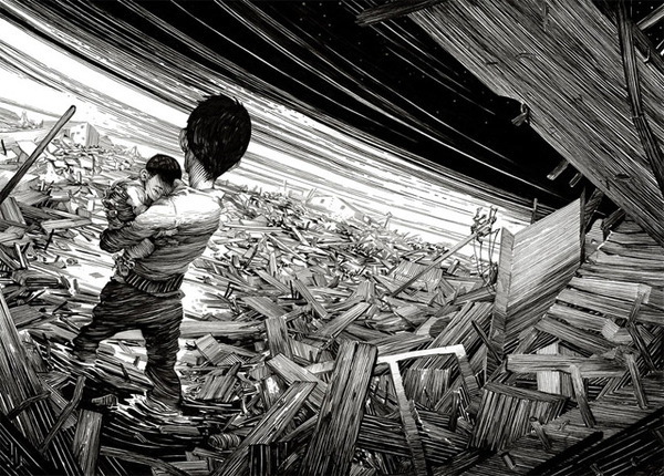 Nico Delorts Epic Ink and Scratchboard Illustrations Offer an Intriguing Glimpse into Fictional Narratives #illustration