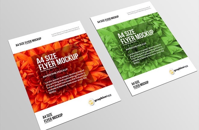 Free A4 Paper Size Mockup PSD