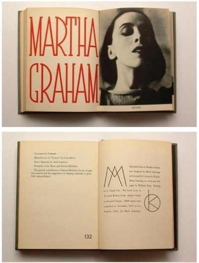 Martha Graham by Merle Armitage | AnOther | Loves #font #book #martha #layout #graham