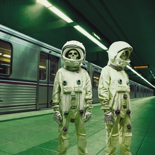 W E L L ※ F E D #train #astronauts #skeletons #subway #skulls #york #nyc #new