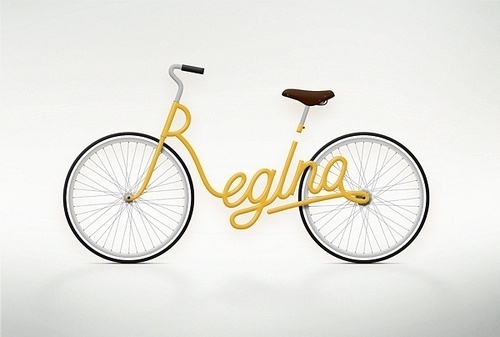 Valerie Jar #illustration #yellow #bike #typography