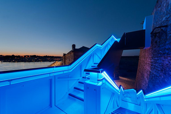 5 coast path staircase at royal william yard by gillespie yunnie architects #stairway